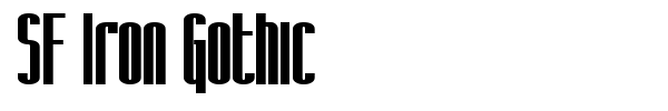 SF Iron Gothic font preview